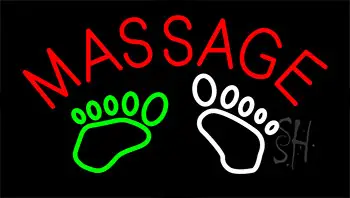 Foot Massage With Logo Animated Neon Sign