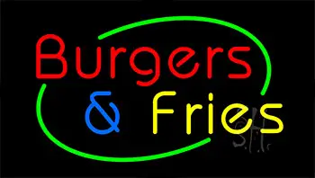 Burgers And Fries Animated Neon Sign