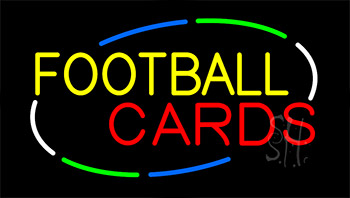 Football Cards Animated Neon Sign