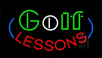 Golf Lessons Animated Neon Sign