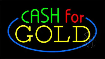 Cash For Gold Animated Neon Sign