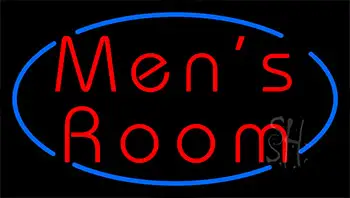 Mens Room Animated Neon Sign