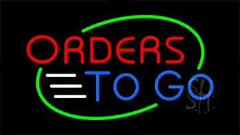 Orders To Go Animated Neon Sign