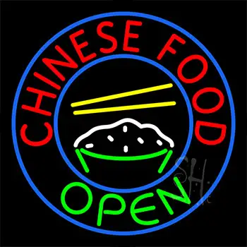 Chinese Food Open Neon Sign