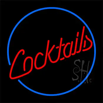 Circular Cocktail Neon Sign