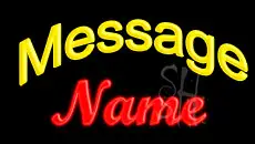 Custom In Yellow Red Animated Neon Sign
