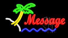 Custom In Red Palm Tree Animated Neon Sign