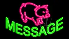 Custom Pig Animated Neon Sign