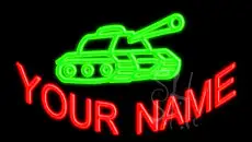 Custom Fighting Vehicle Animated Neon Sign