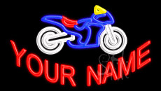 Custom Motorcycle Logo Animated Neon Sign