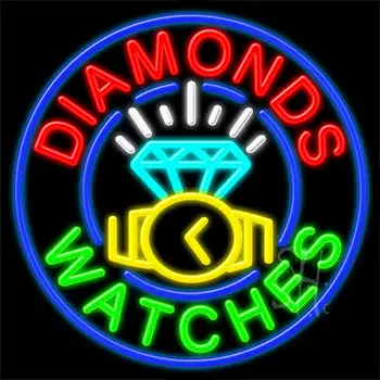 Diamonds Watches Neon Sign