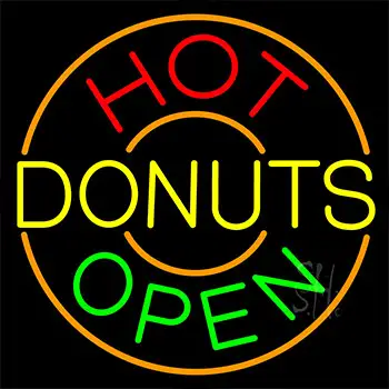Hot Donuts Neon Sign
