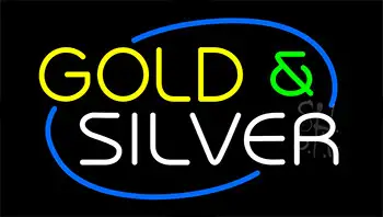 Gold And Silver Animated Neon Sign