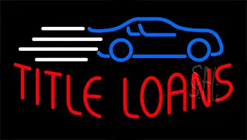 Title Loans Animated Neon Sign