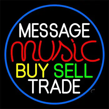 Custom Music Red Buy Sell Trade Neon Sign
