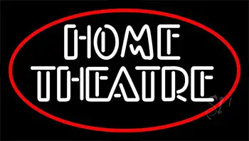 Home Theatre With Border Neon Sign
