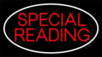 Red Special Reading White Border Neon Sign
