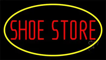 Shoe Store With Neon Sign