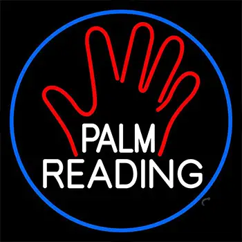 White Palm Reading Border Neon Sign