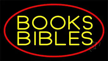 Yellow Books Bibles Neon Sign