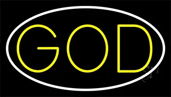 Yellow God Neon Sign