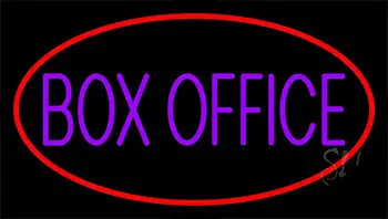 Purple Box Office Neon Sign