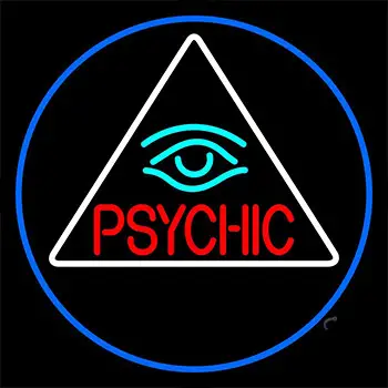 Red Psychic With Turquoise Eye Neon Sign