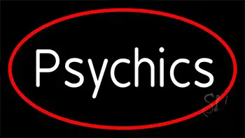 White Psychics With Neon Sign
