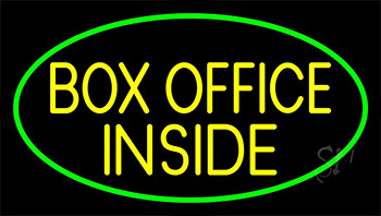 Yellow Box Office Inside Neon Sign
