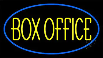 Yellow Box Office Neon Sign