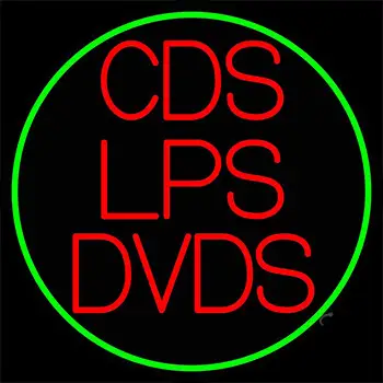 Green Cds Lps Dvds Neon Sign