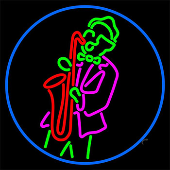 Man Playing Saxophone Neon Sign