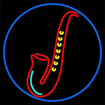 Saxophone Logo Neon Sign