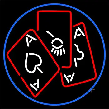 Poker Ace And Poker Neon Sign