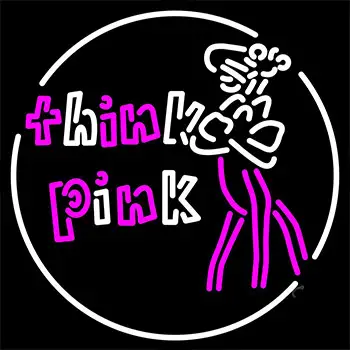 Think Pink Pink Panther Neon Sign