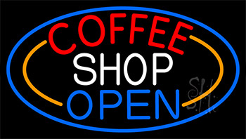 Coffee Shop Open Neon Sign