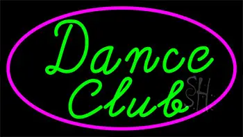 Dance Club With Pink Border Neon Sign