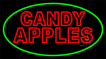 Double Stroke Red Candy Apples Neon Sign