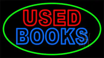 Double Stroke Used Books Neon Sign