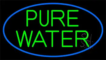 Green Pure Water Neon Sign