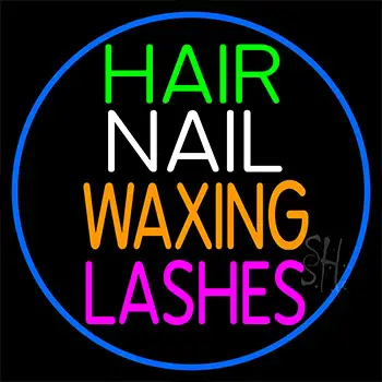 Hair Nail Waxing Lashes Neon Sign