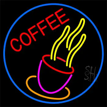 Pink Coffee Cup Neon Sign