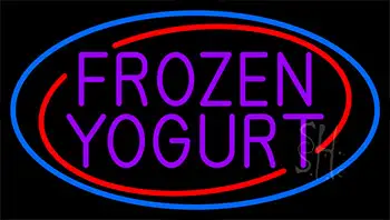 Purple Frozen Yogurt Neon Sign