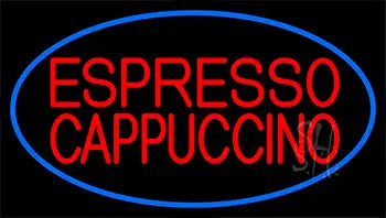 Red Cappuccino And Espresso Neon Sign