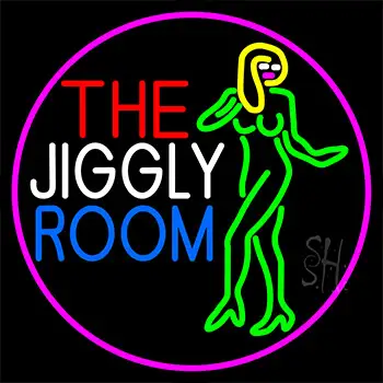 The Jiggly Room With Girl Logo Neon Sign