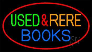 Used And Rare Books Neon Sign