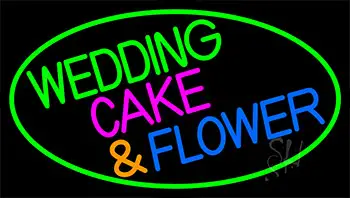 Wedding Cakes And Flowers Neon Sign