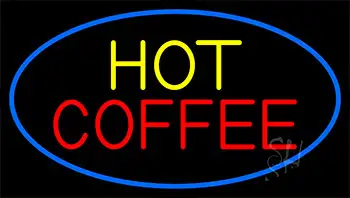 Yellow Hot Red Coffee Neon Sign
