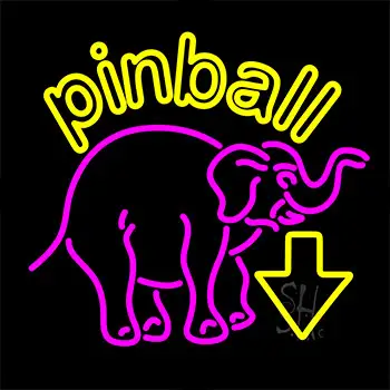 Pinball With Arrow 1 Neon Sign