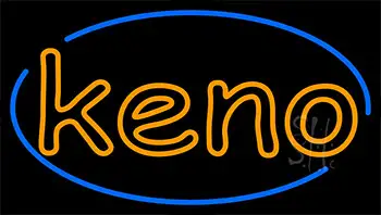 Keno With Border 5 Neon Sign